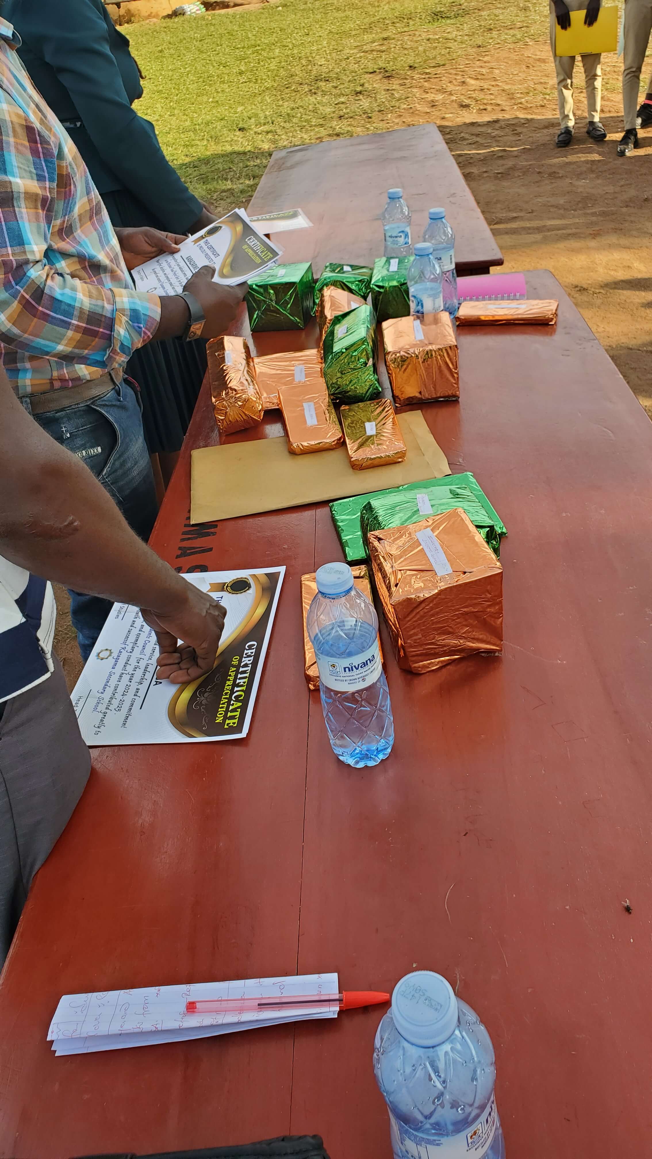 Kasagama secondary school prefects awards.