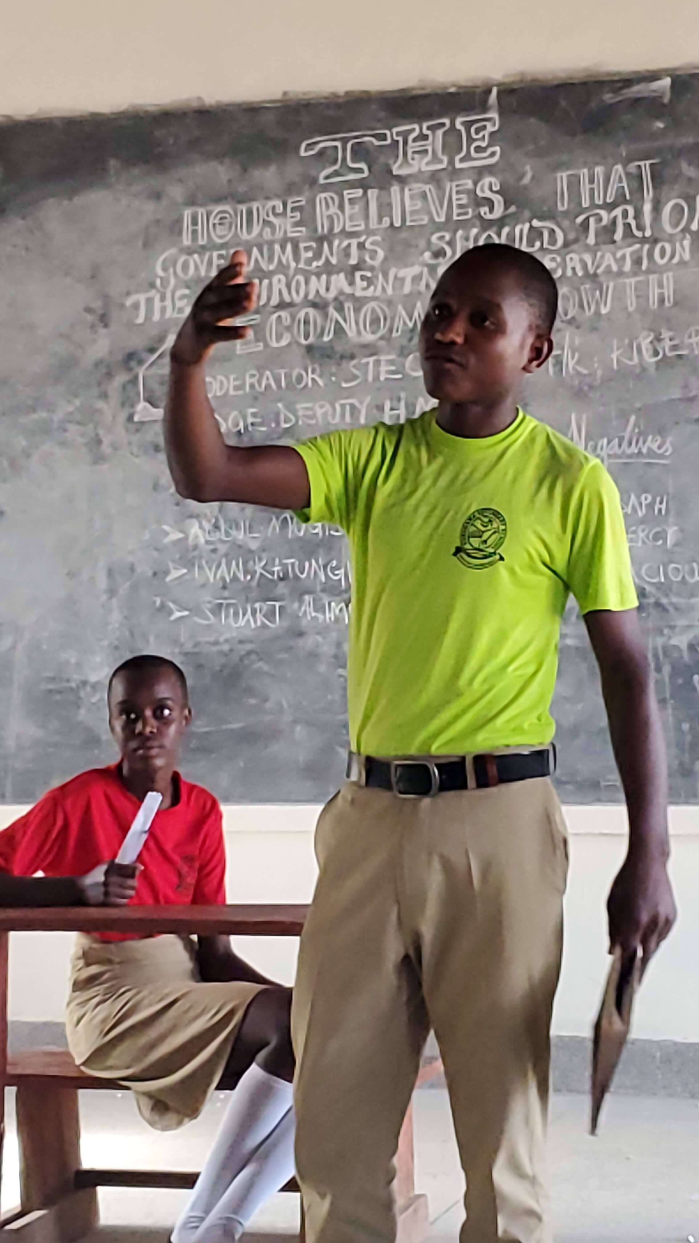 Kasagama secondary school students debate session.