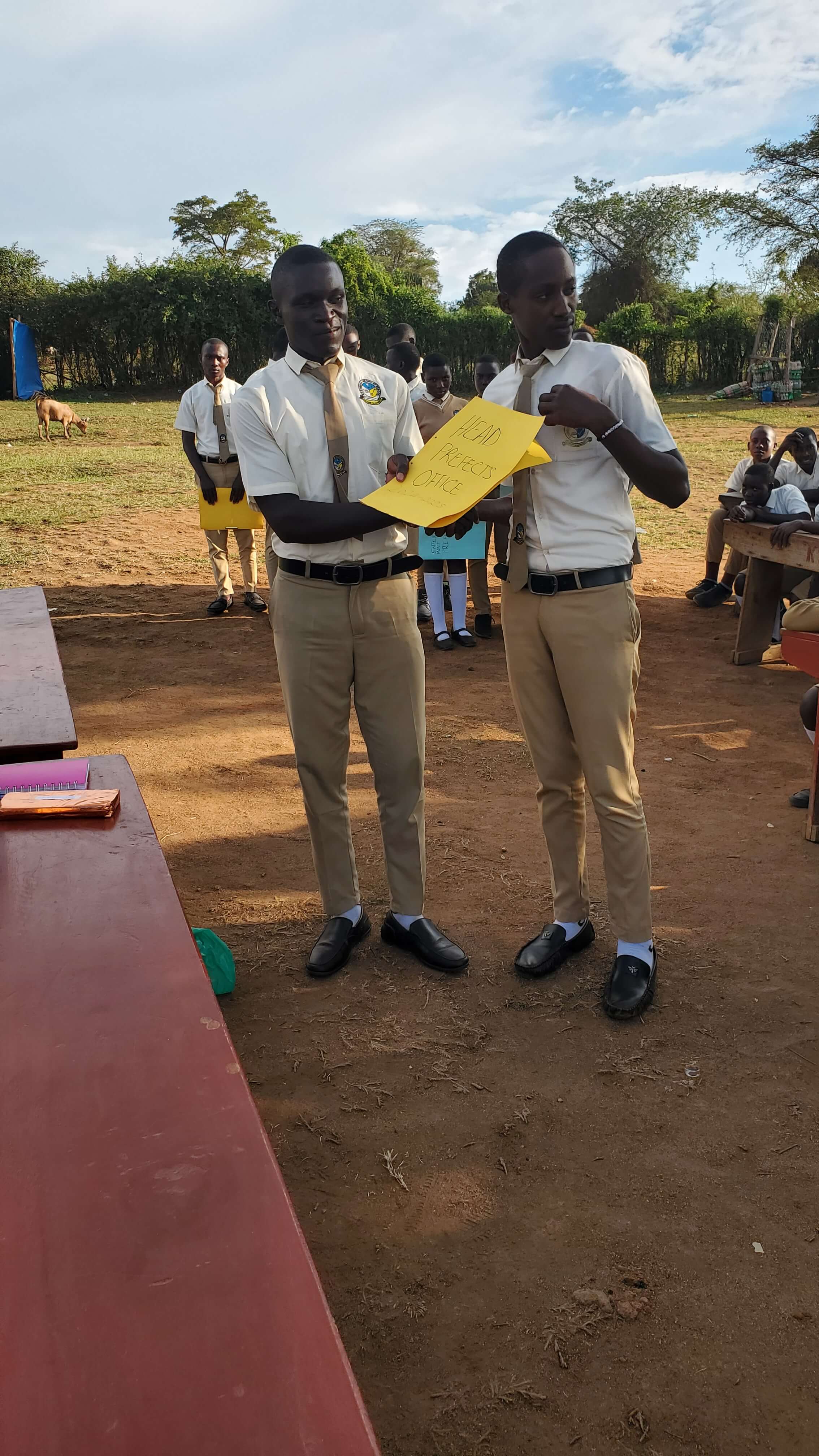 Kasagama secondary school prefects handover.