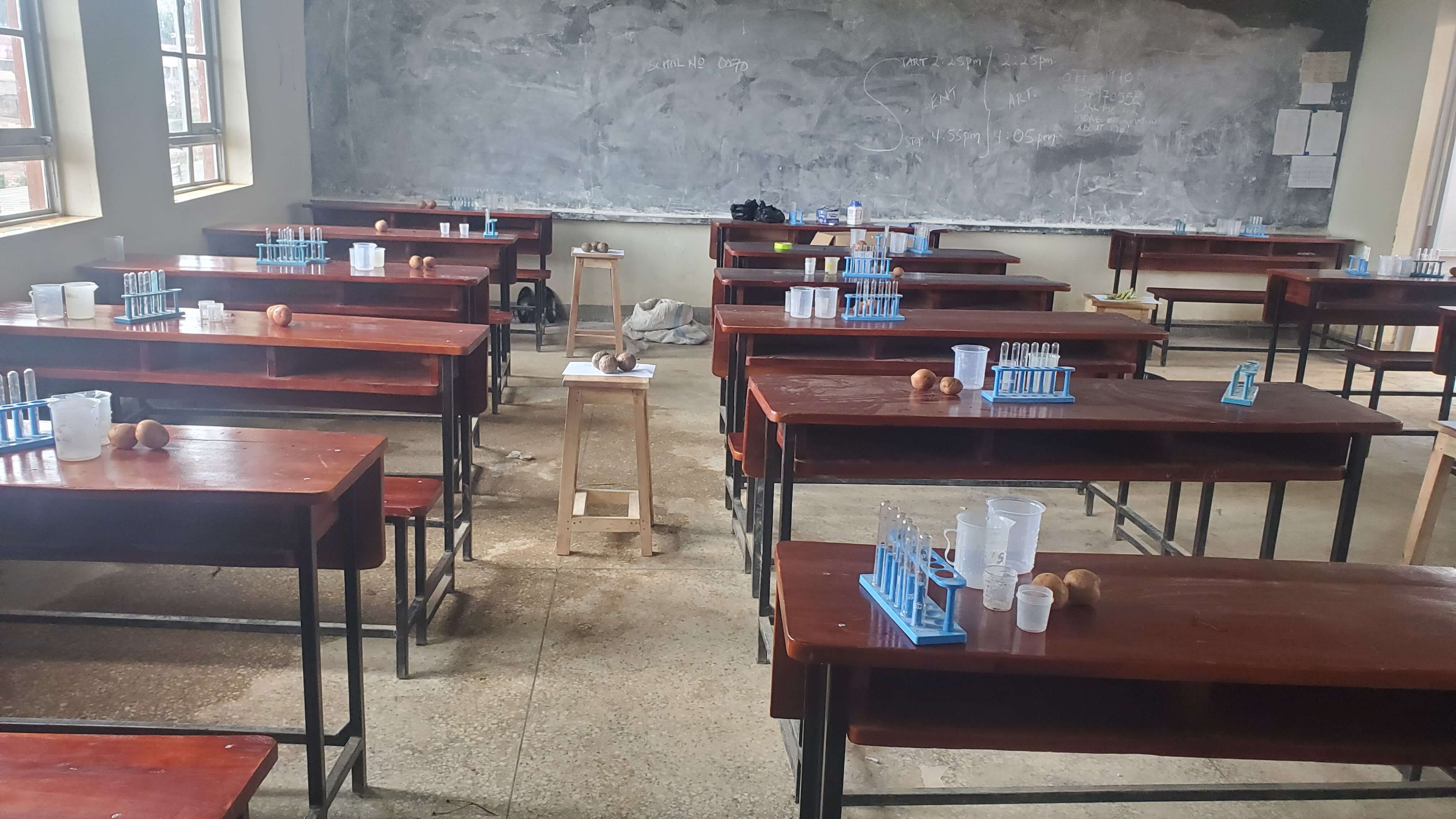 Kasagama secondary school science laboratory.