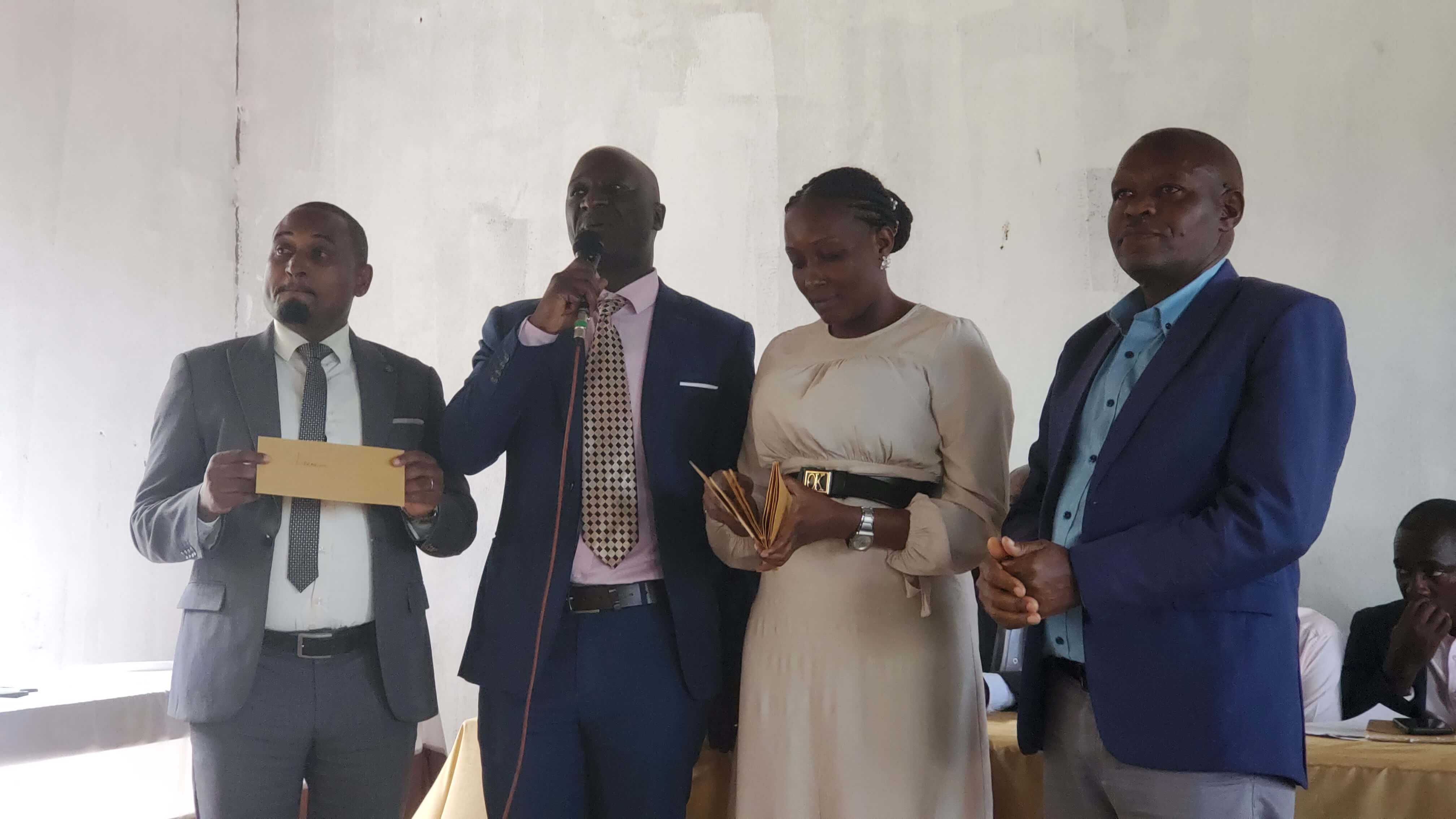 Kasagama Secondary School Headteacher, Mr. Ssenfuma Herbert Mitti.