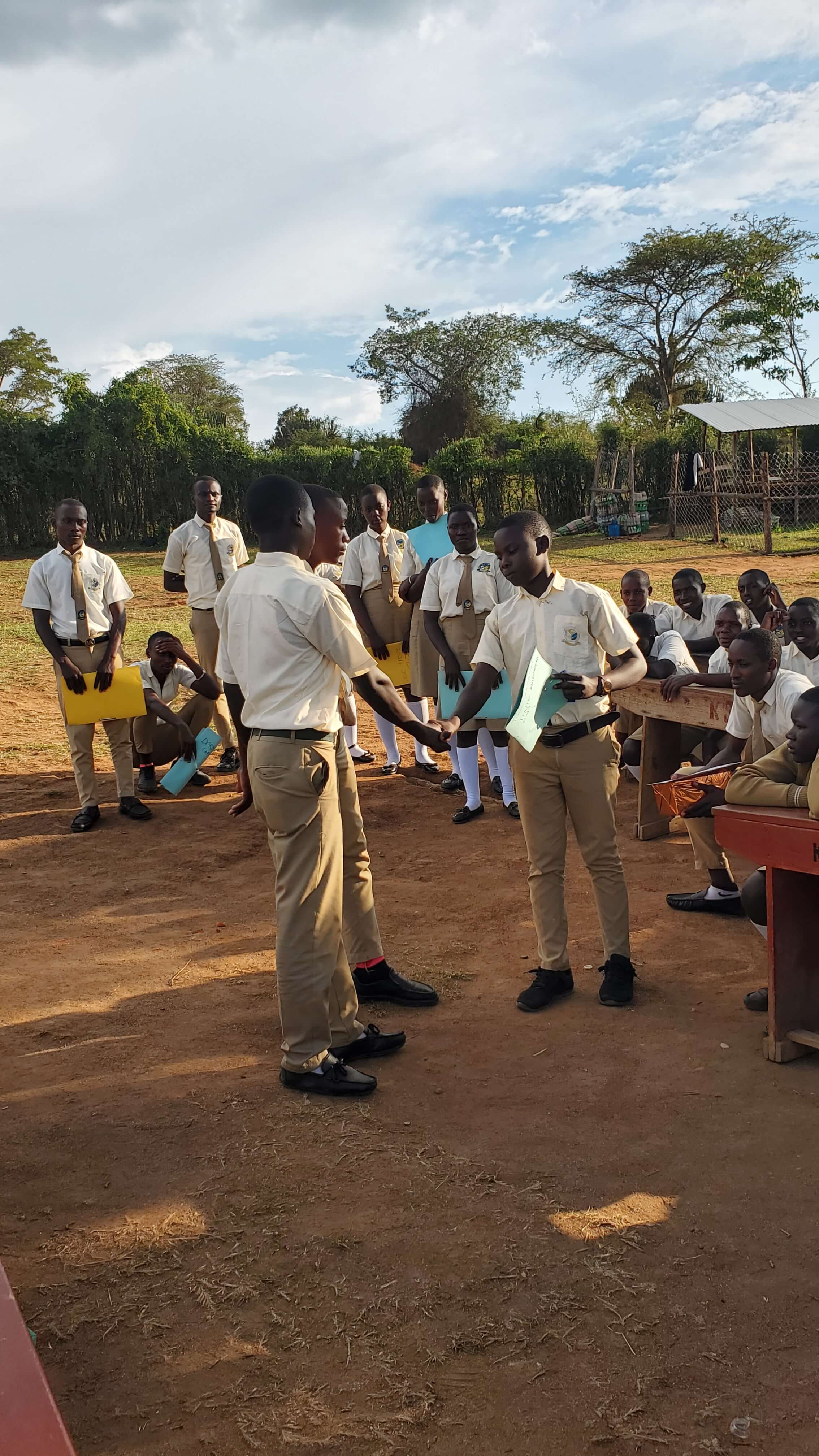 Kasagama secondary school students leaders.
